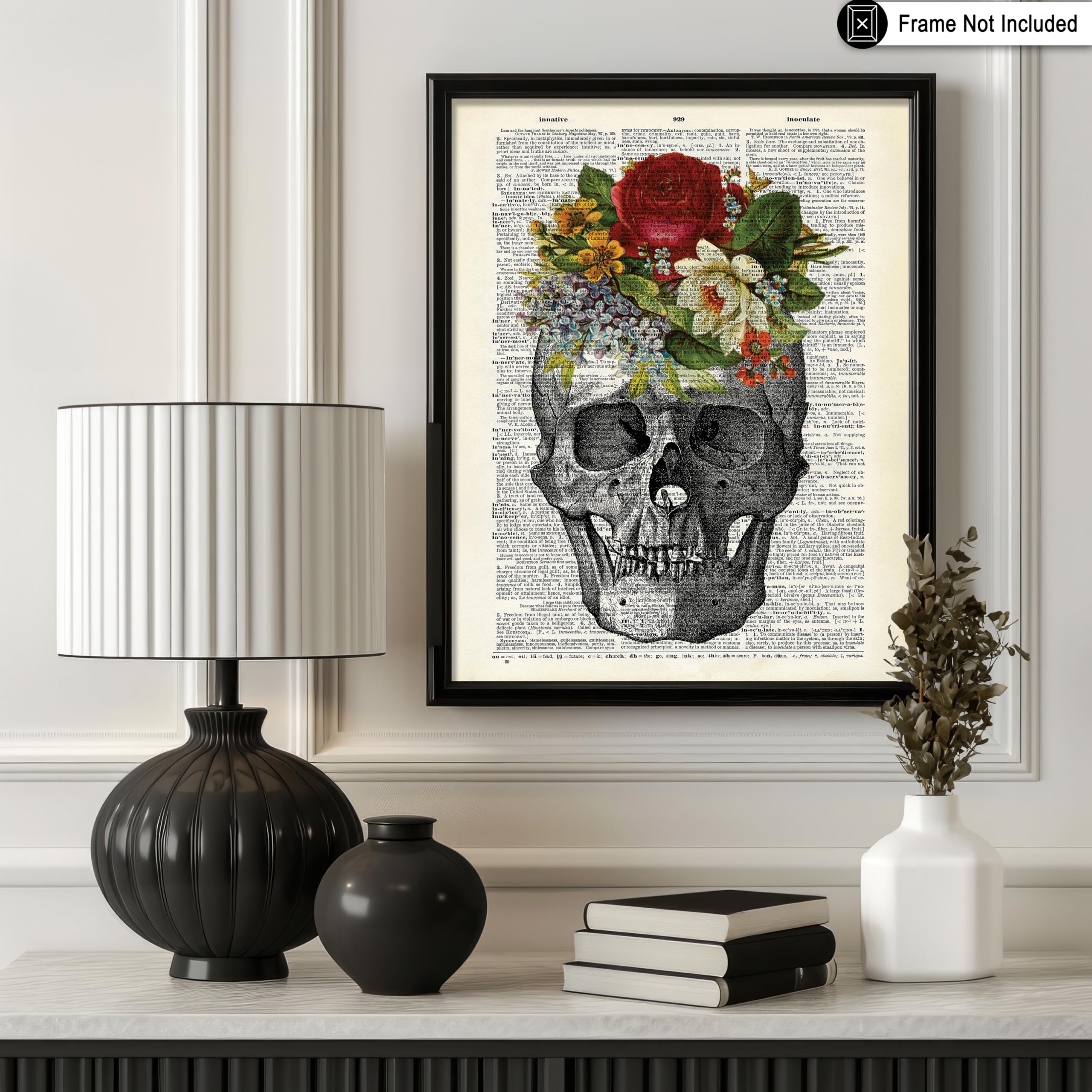 Amazon.com: Poster Master Flowery Crown on Skull Print